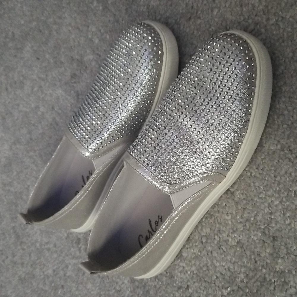 Silver Carlos by Carlos Santana Slip On Sneakers